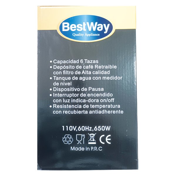 Cafetera Eléctrica BestWay 6 tazas - Imagen 2