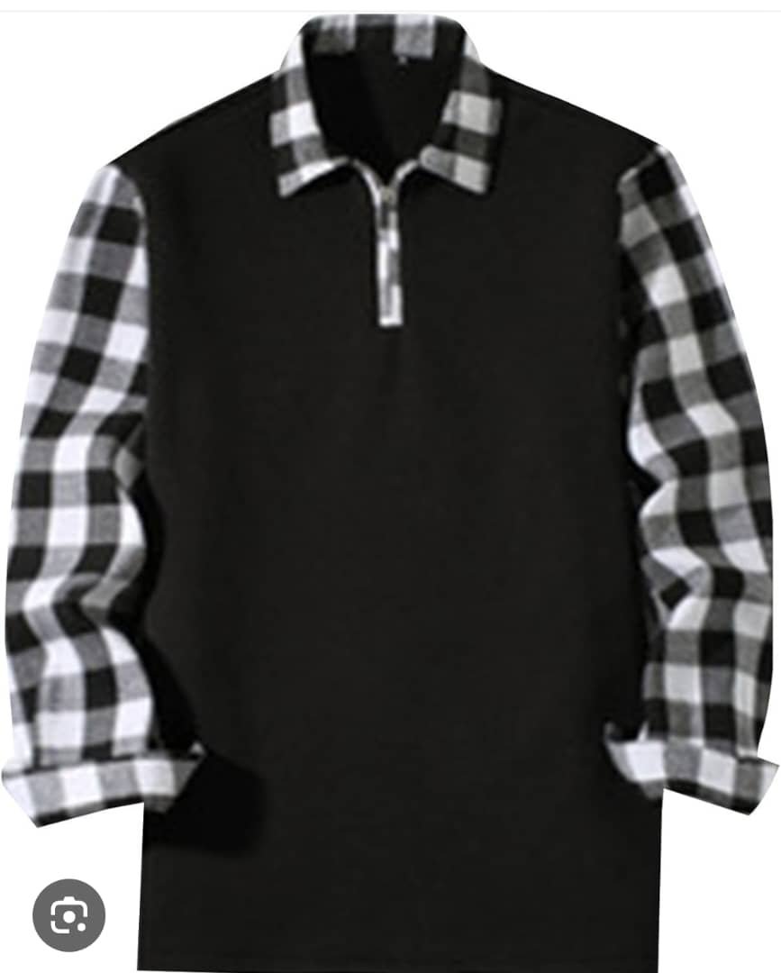 Suéter Manga Larga a Cuadros para Hombres